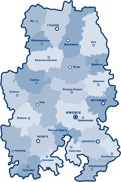 Удмуртия карта онлайн